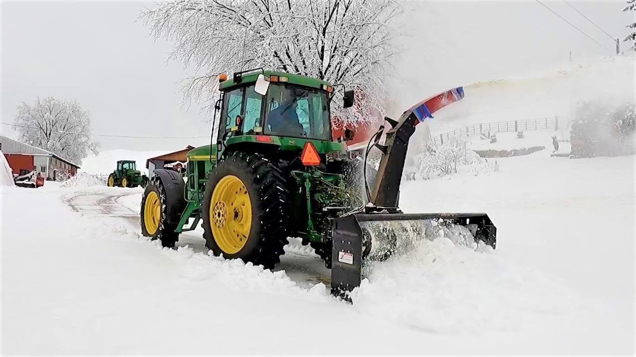 Huge Snowblower Hard at Work After Crazy Snow Storm!
