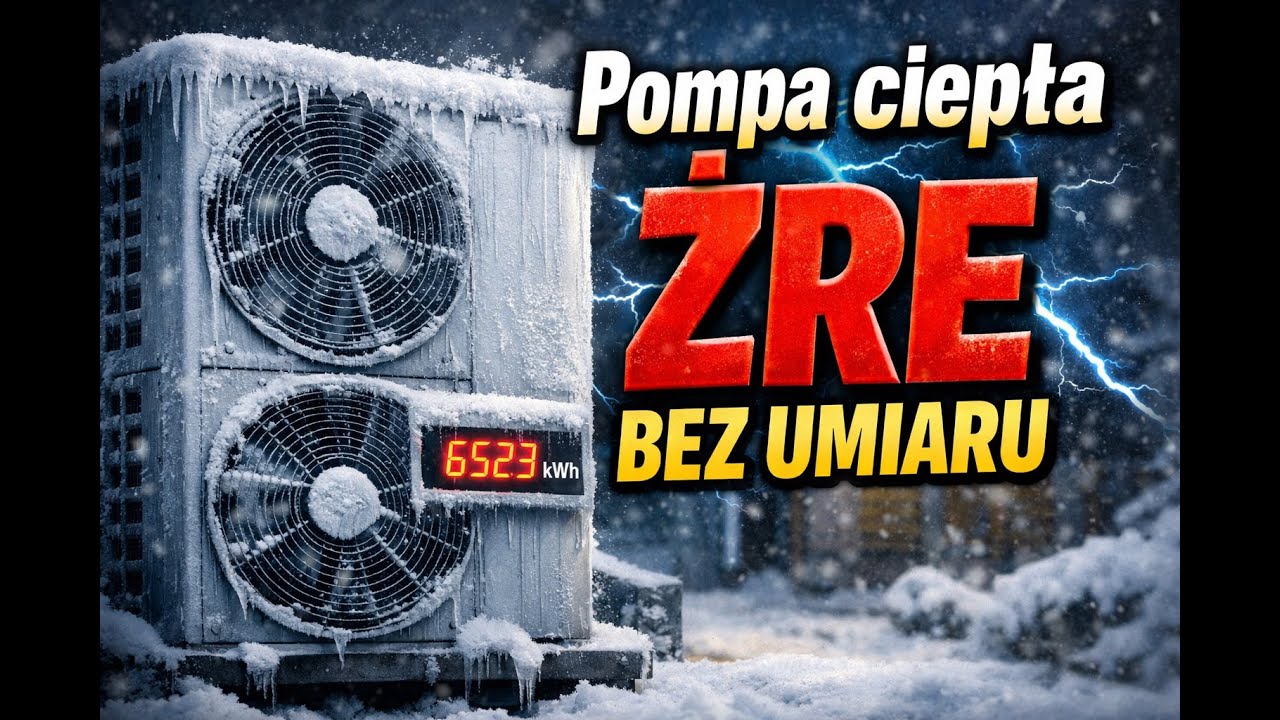 Pompa ciepła żre prąd jak Reksio szynkę.  Zużycie prądu w duże mrozy.  #pompaciepła #ogrzewanie