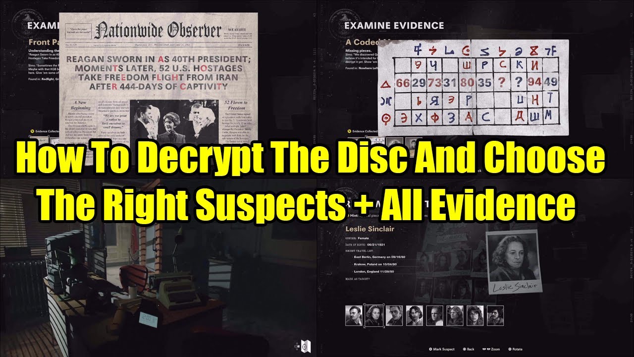 How To Decrypt The Floppy Disc And Choose The Right Suspects In Cold War + All Evidence Locations