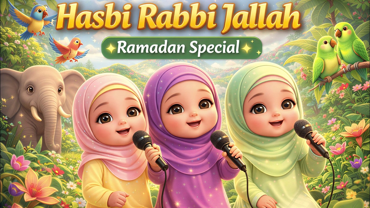 Hasbi Rabbi Jallah 🌙✨  Ramadan Special Islamic Kids Cartoon  Baby Nasheed
