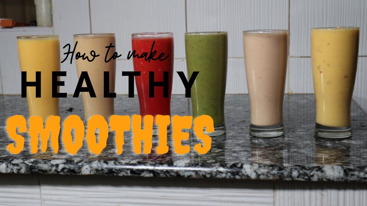 RECIPES FOR SMOOTHIES WITH YOGURT AND FRUITS ||6 HEALTHY SMOOTHIES || BREAKFAST IDEAS HEALTHY