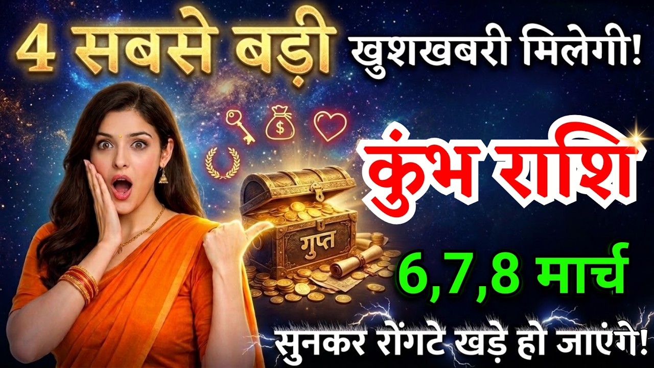 6, 7, 8 मार्च, कुंभ राशि वालों चार सबसे बड़ी खुशखबरी मिलेगी, Kumbh Rashi