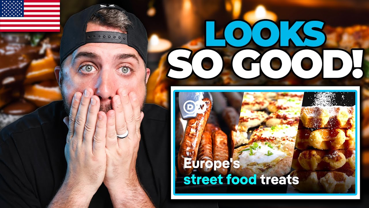 American reacts to Amazing European Street Food!