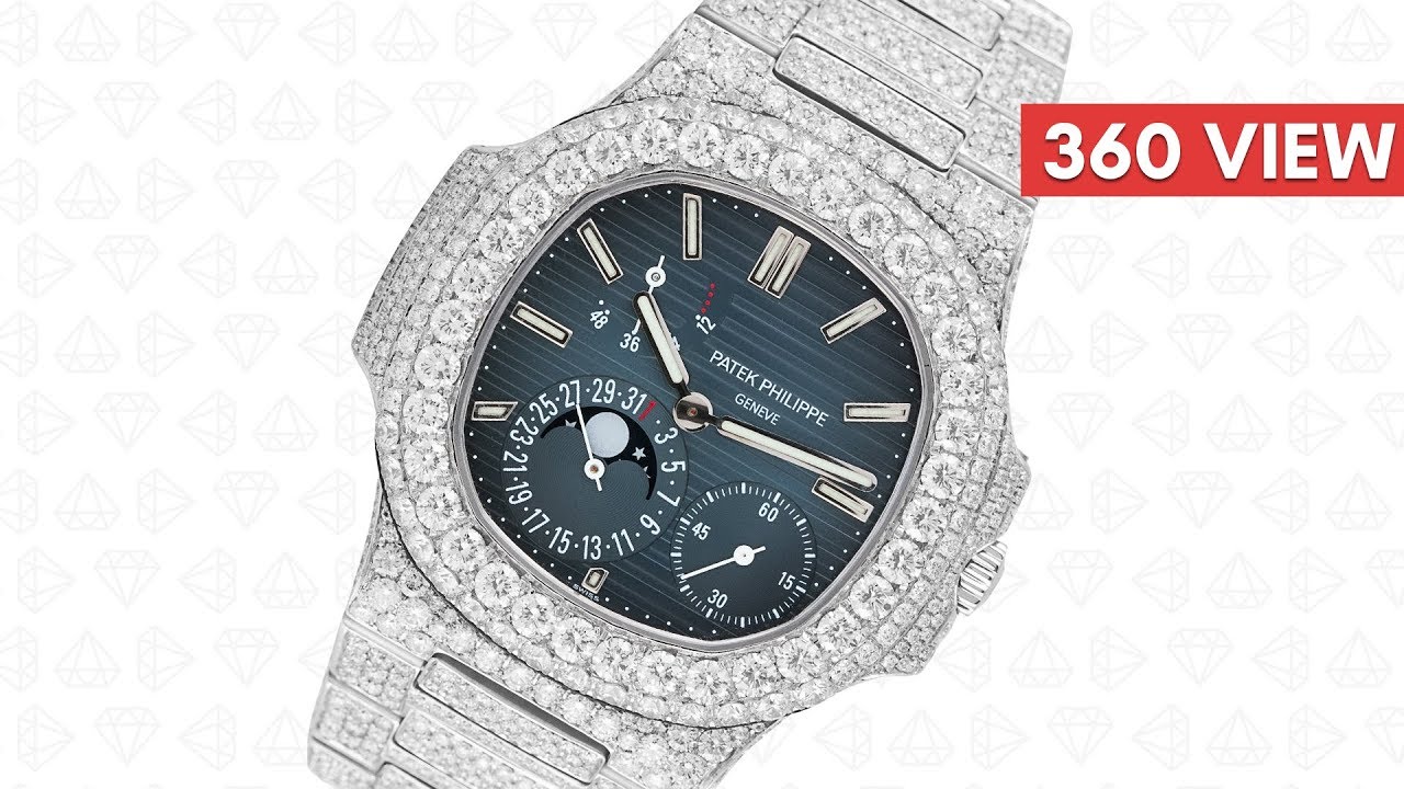 Patek Philippe Nautilus 5712 in Steel Full Custom Diamond Set - Time4Diamonds
