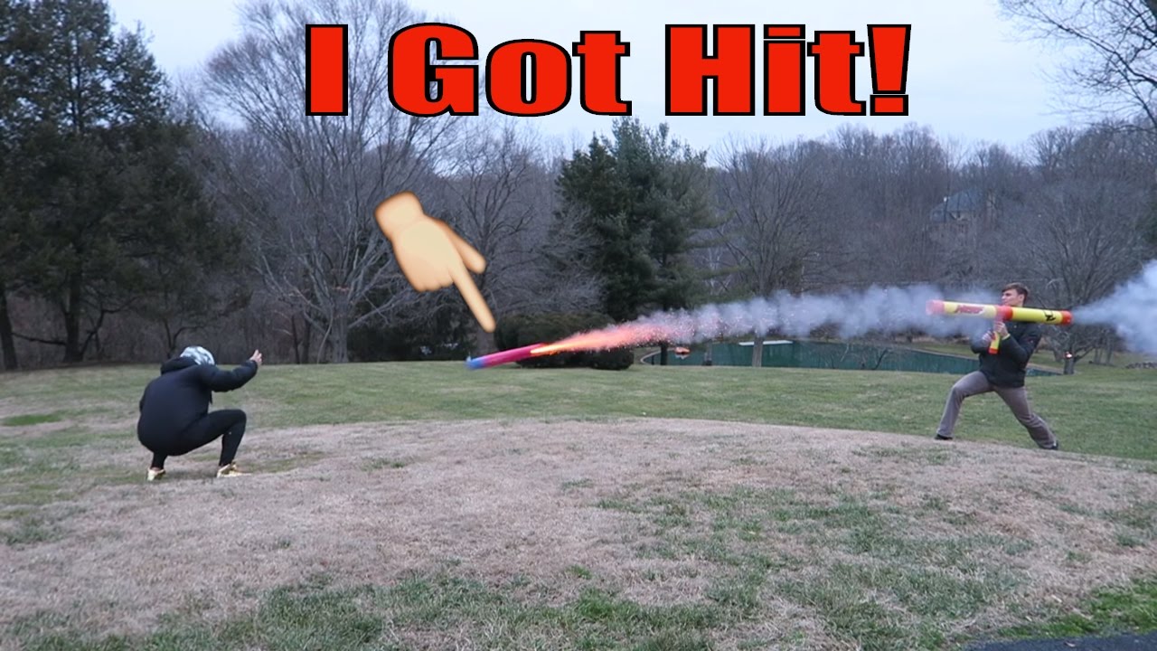 Homemade Nerf Rocket Launcher!! (powerful)