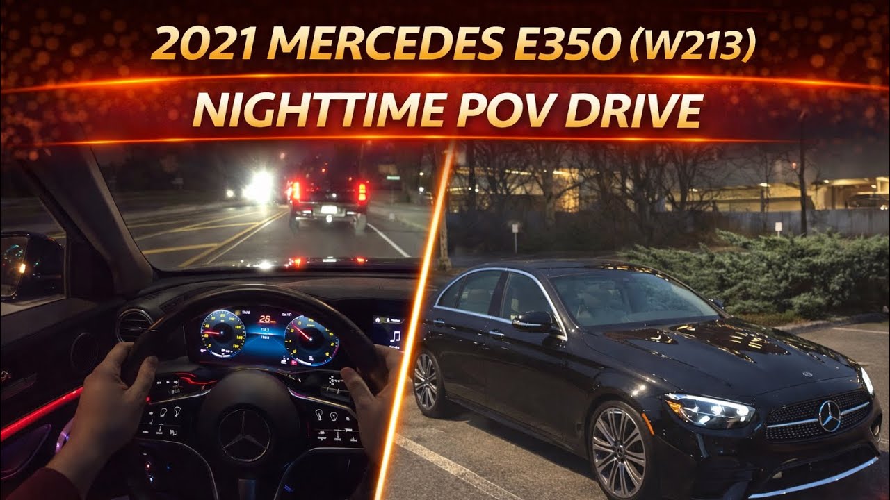 2021 Mercedes E350 (W213) Nighttime POV Drive 