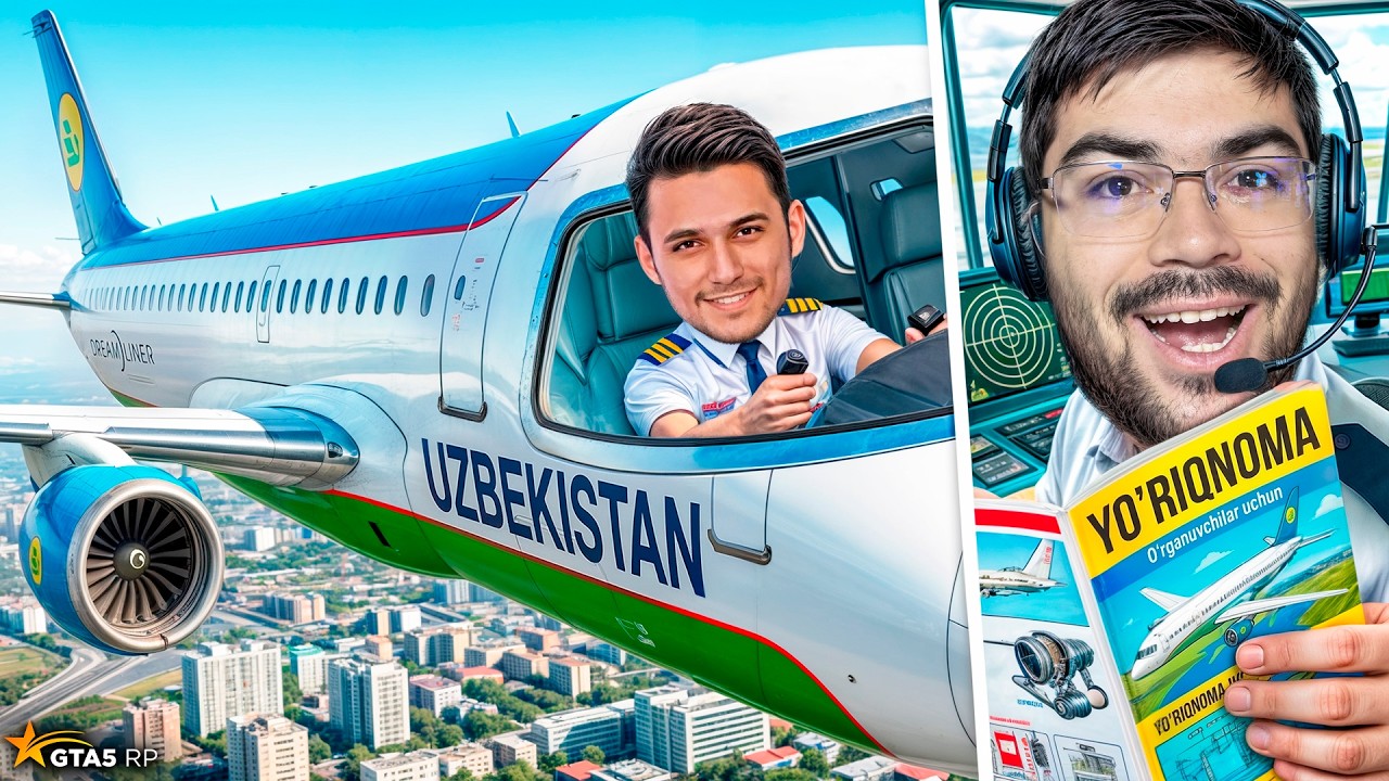PILOT BO'LIB ISHGA KIRDIM! BOENING 787'DA LOS SANTOS BO'YLAB PARVOZ QILDIK! (GTA 5RP)