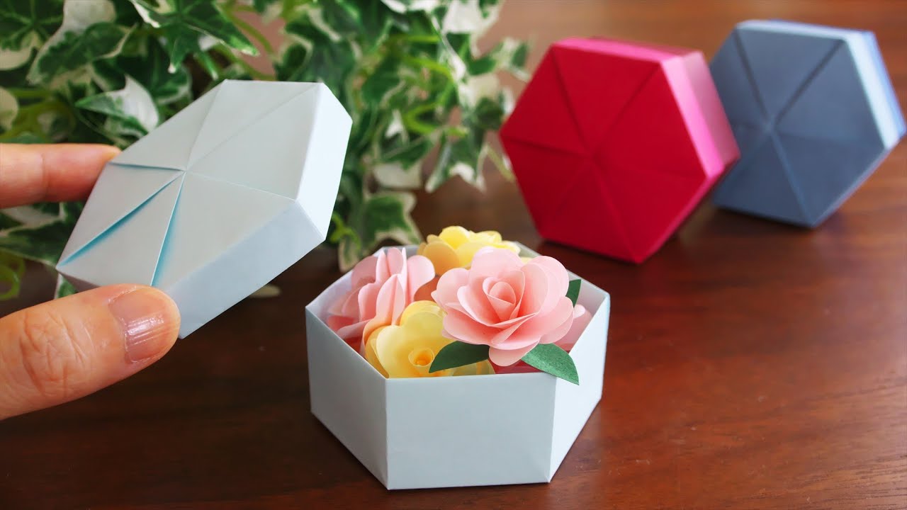 Как сделать шестигранную подарочную коробку - DIY How to Make a Hexagonal Gift Box