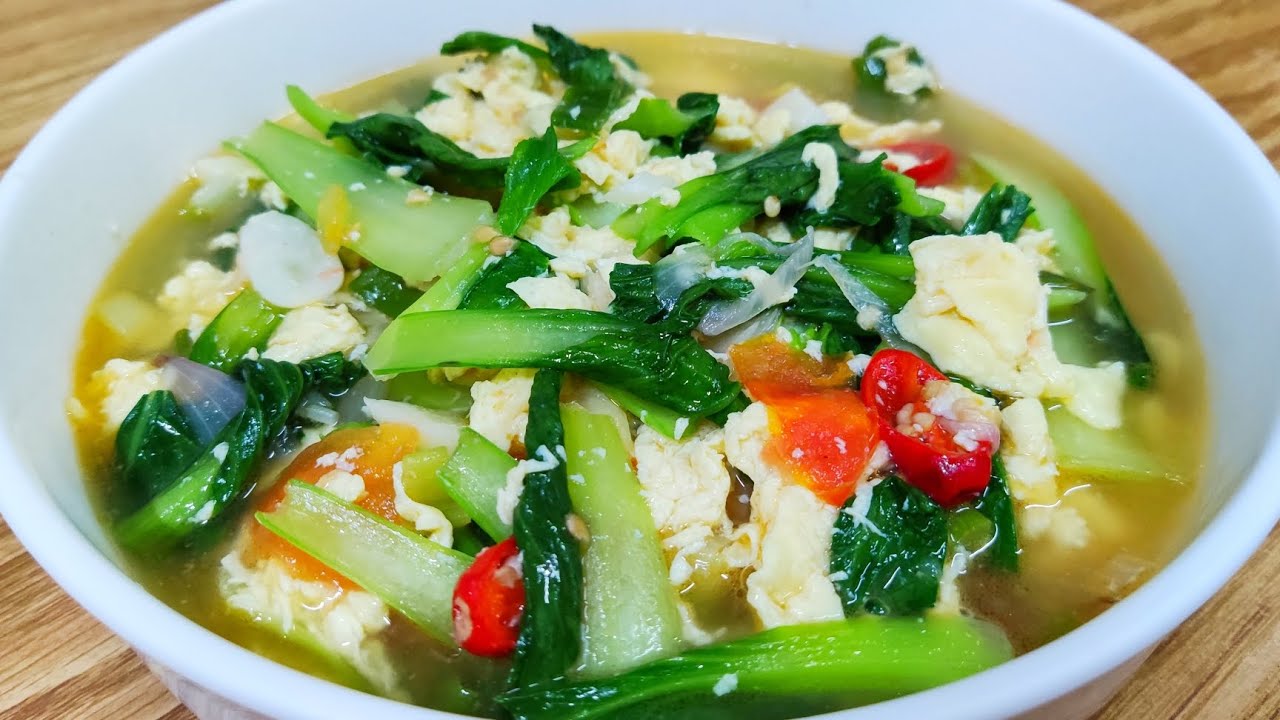 COBAIN MASAK SAYUR PAKCOY KUAH TELUR YAKIN KUAHNYA ENAK BUAT LAUK NASI