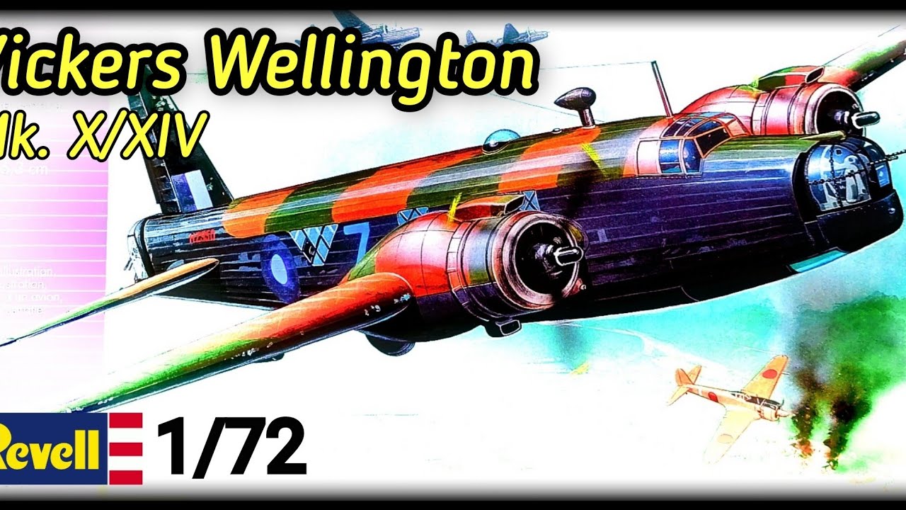Обзор модели бомбардировщика Vickers Wellington mk X/XIV. Revell, 1/72.