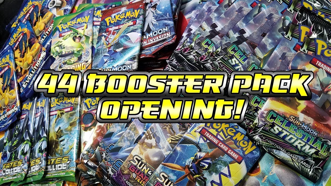 HUGE 44 POKEMON BOOSTER PACK OPENING! POKEMON UNWRAPPED