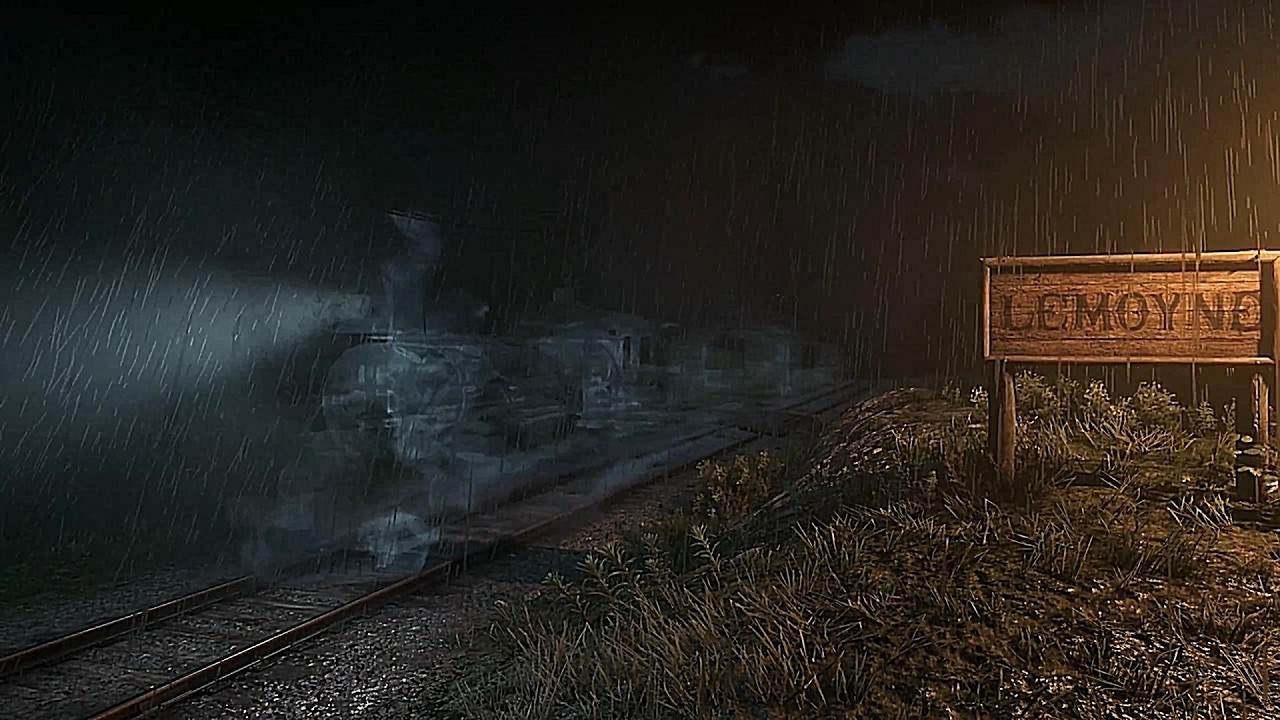 Thunderstorm And The Last Ride Of The Ghost Train | RDR2 Halloween Ambience & ASMR