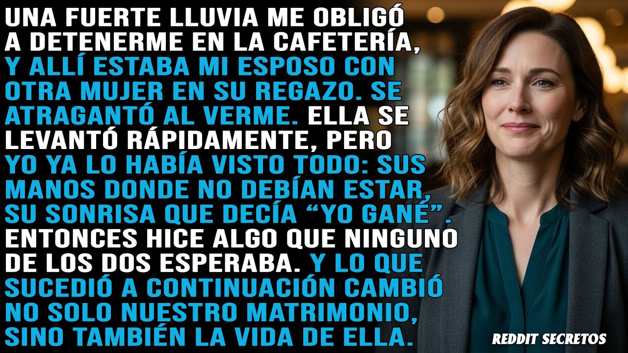 Una fuerte lluvia me hizo detenerme en un caf&eacute;, mi esposo estaba all&iacute; con otra mujer en su regazo