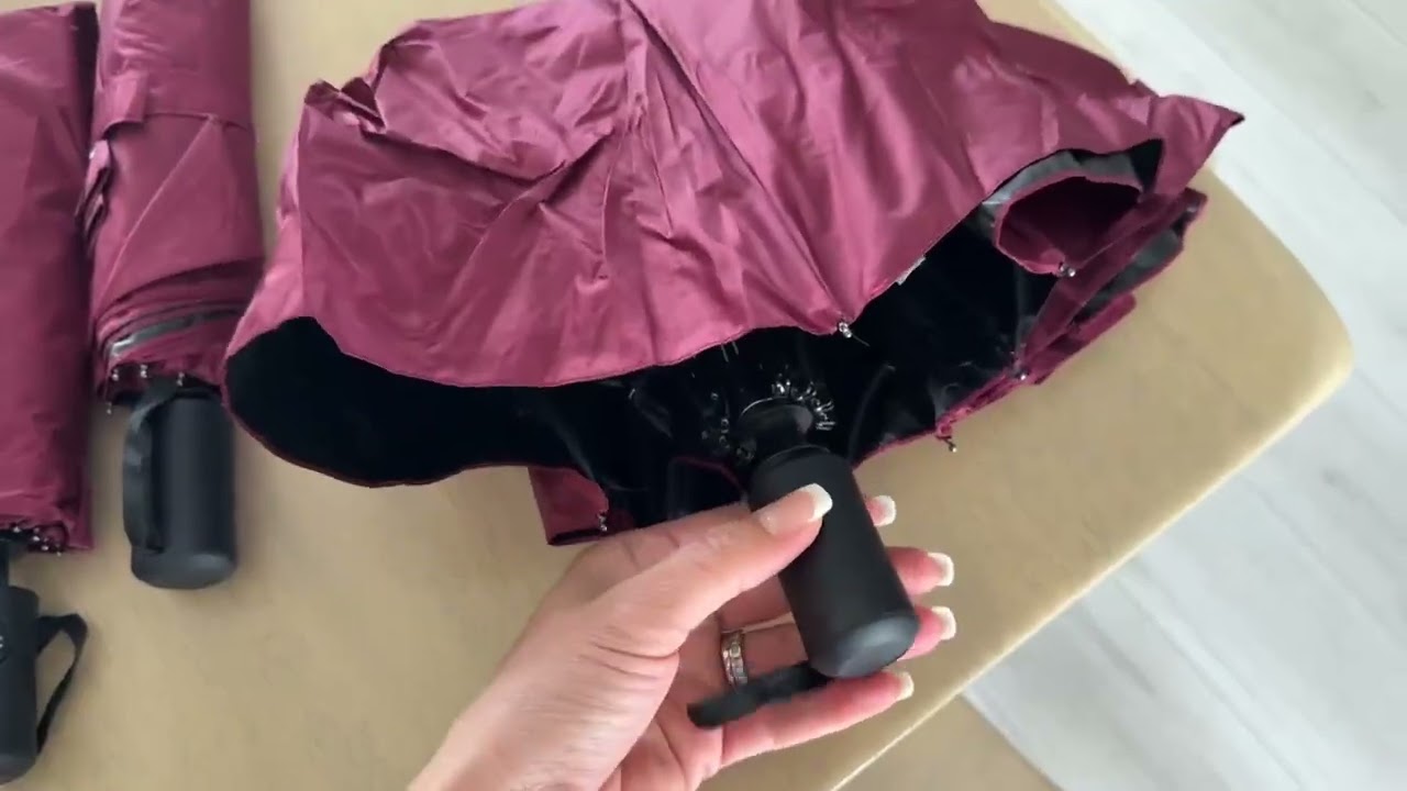 Jexine 6 Pcs Travel Compact Umbrella Automatic Open Close Windproof Small Light Backpack Review