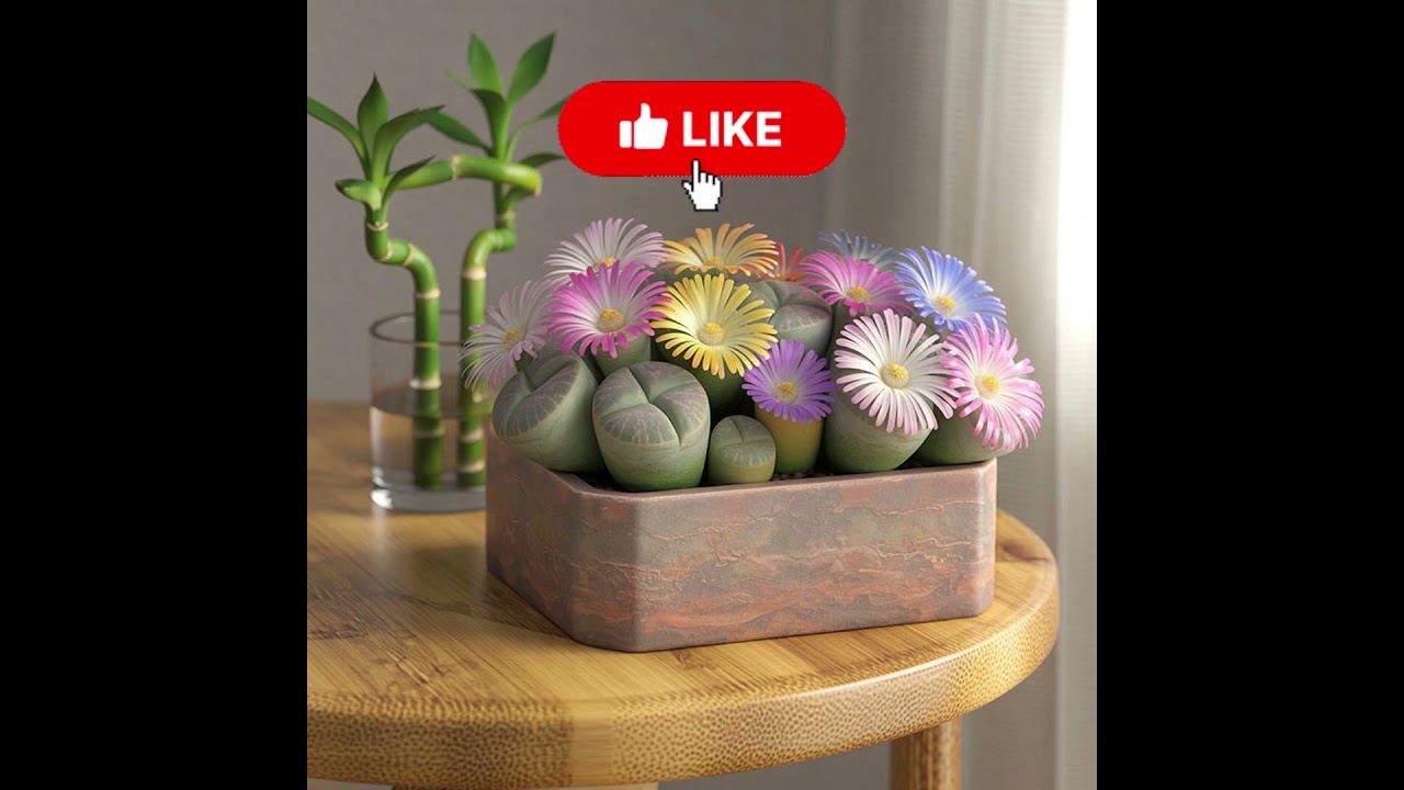 Nasiona Lithops 🌿 Żywe Kamienie – niezwykłe sukulenty kwitnące jak miniaturowe cuda natury 