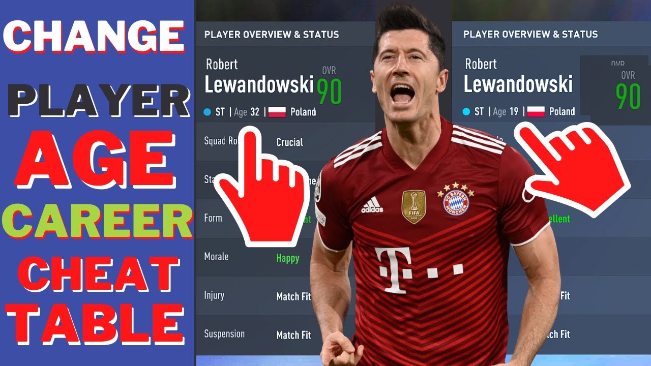 HOW TO CHANGE PLAYER AGE CAREER FIFA 19 CAREER MODE CHEAT TABLE