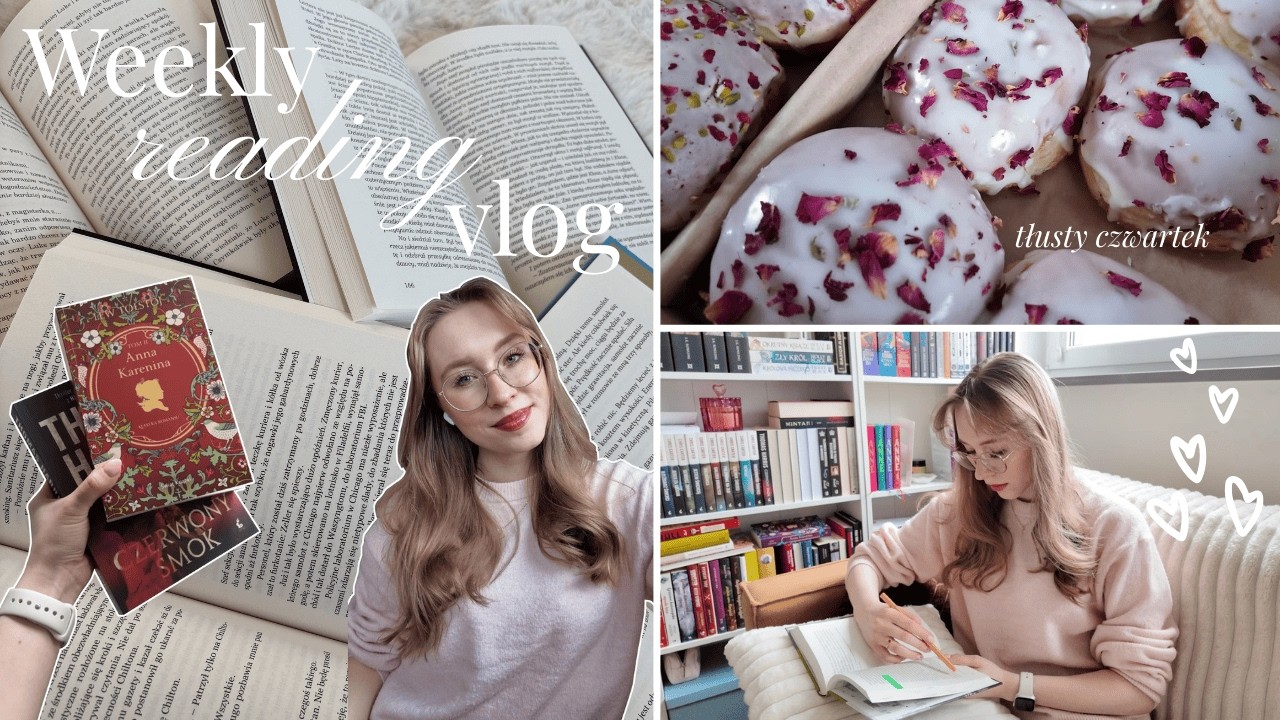 Ile czytam 📖 (i słucham🎧) w ciągu tygodnia? || WEEKLY READING VLOG 🩷✨