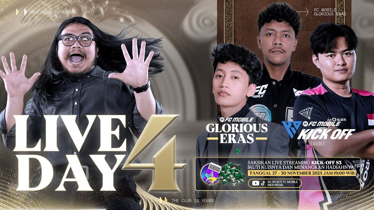 🔴 [LIVE] FC Mobile Kick Off S3 – FCM Content Creator Day 4 | AWAY STAGE