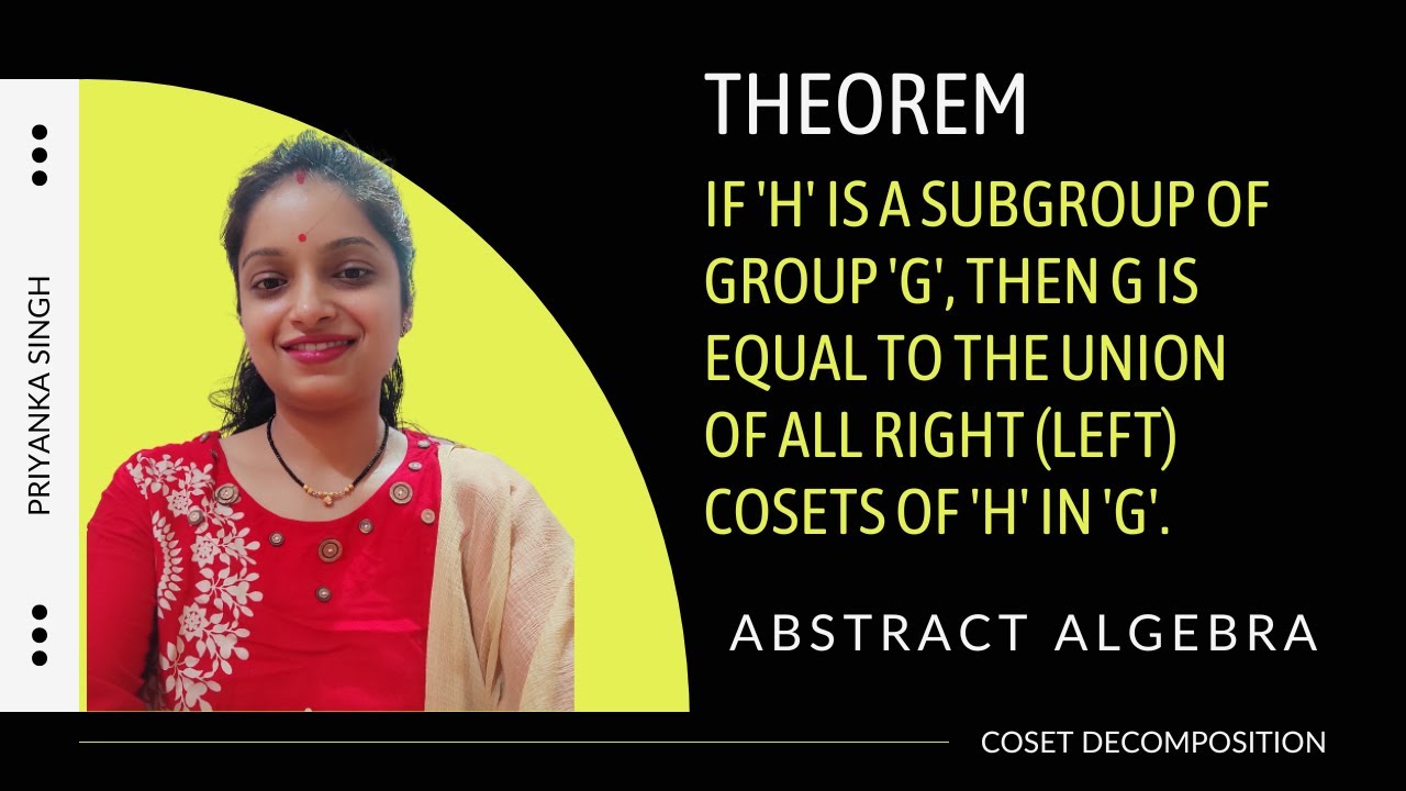 Group G is the union of all right cosets of H in G l H is a subgroup of G l B.Sc. 2nd Year Maths