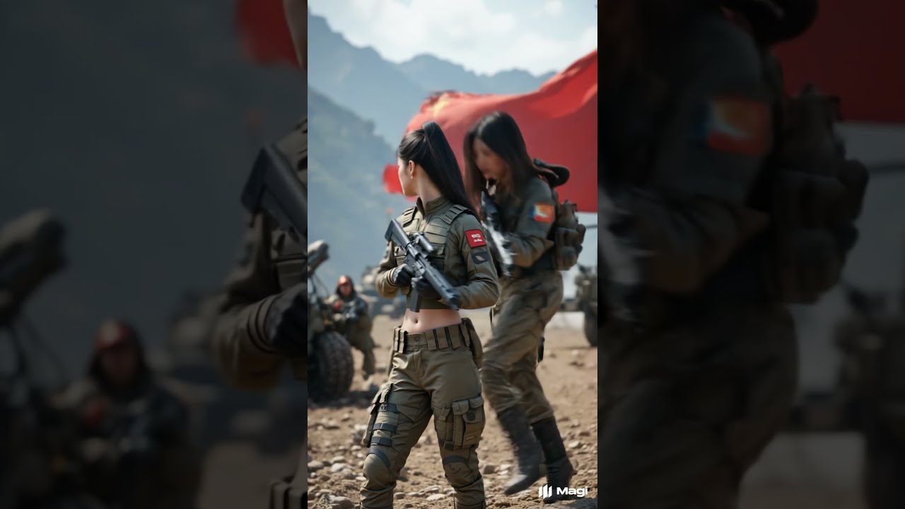 Chinese Army Queens 🇨🇳 Elite Women in Military Action!#shorts #ai #military #war