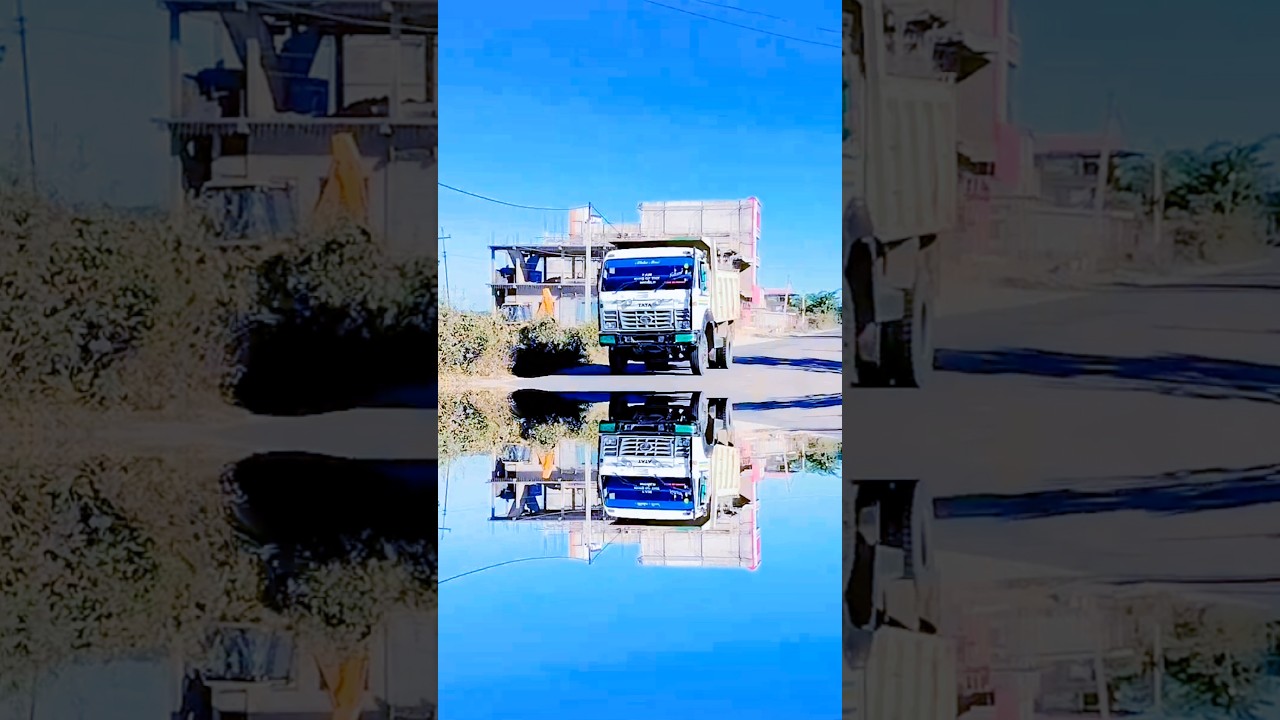 6th wheeler dumper truck running video in water funny running 