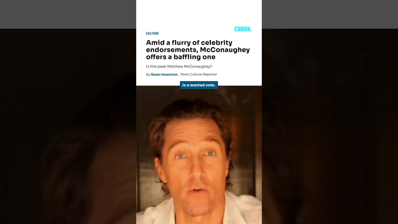 McConaughey's baffling call for political 'independence' is for no one