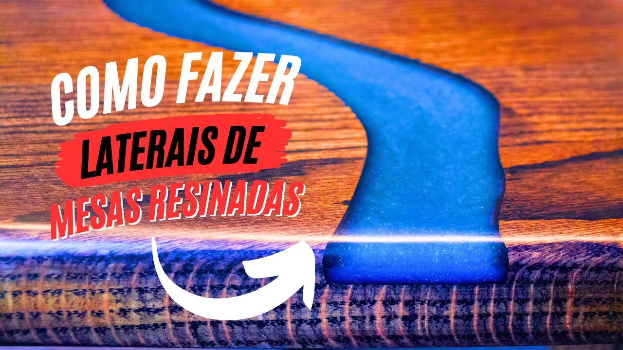Aprenda de uma vez a fazer laterais de mesas com resina epóxi.