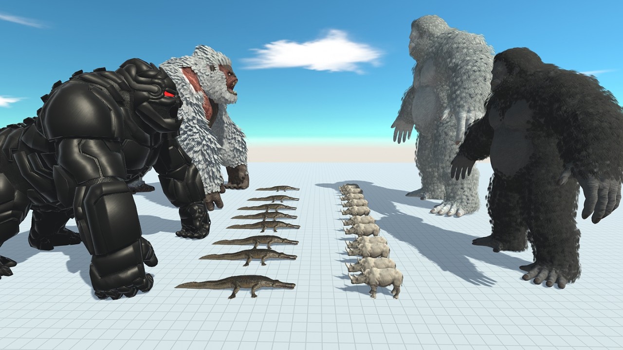 Animal Battle Gorilla VS Bigfoot in Animal Revolt Battle Simulator ARBS