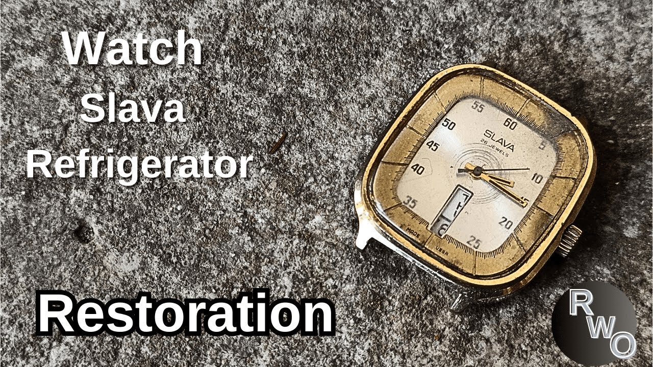 Vintage Watch Slava Soviet Refrigerator-Restoration