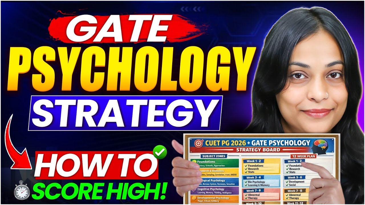 GATE Psychology 2026 | Complete Strategy | How to Score High