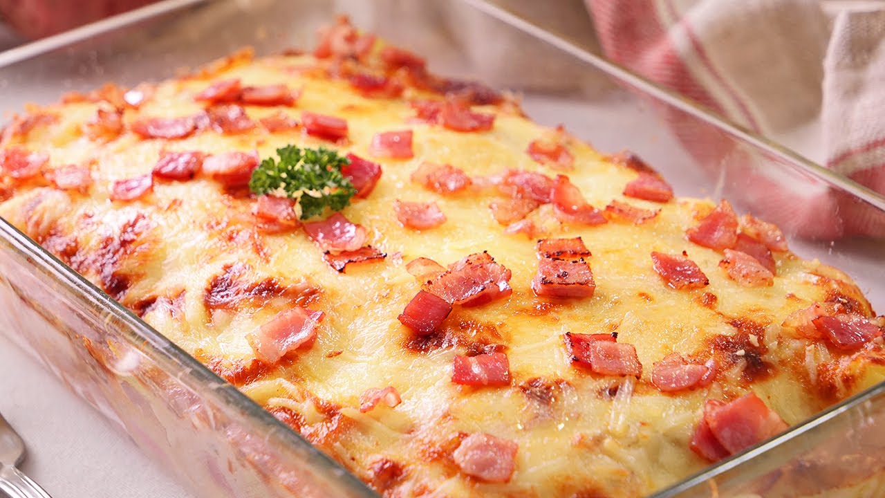 Картофельный пирог с бешамелью – очень простой и вкусный рецепт