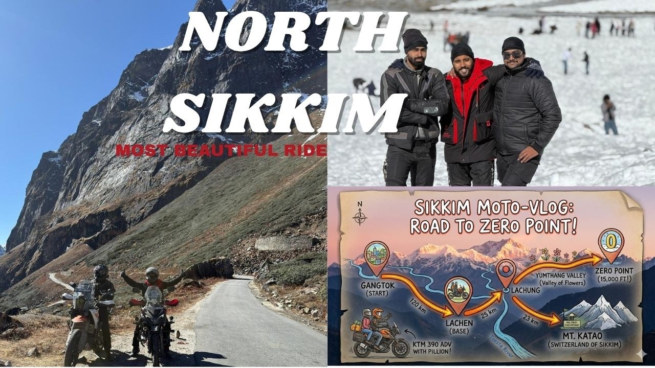 RIDING TO THE LAST BORDER! Gangtok to Zero Point & Mt. Katao | KTM Adventure 390X | North Sikkim 🏔️