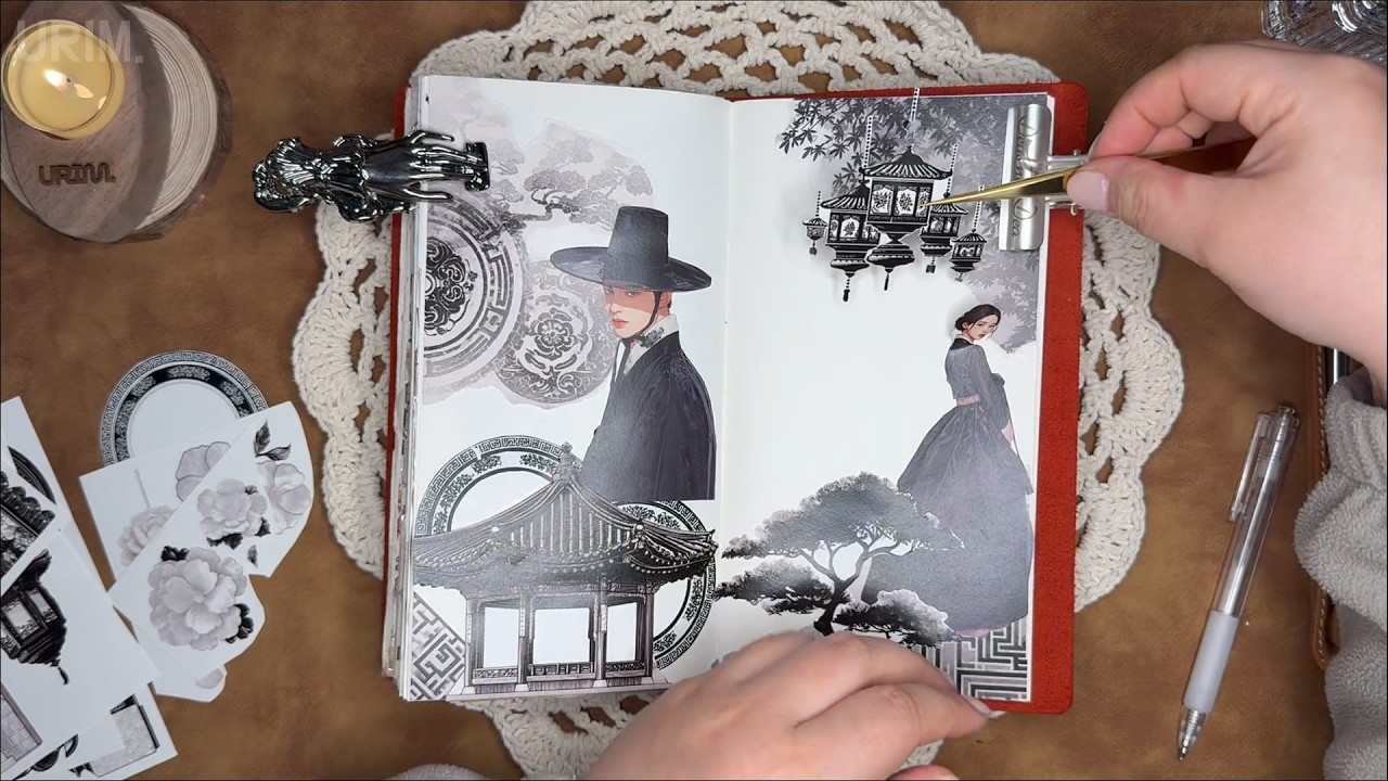 푸른 나비가 남긴 약속 │ 제인앤제이스 하울 │ 빈티지다꾸ASMR │ artjournaling │ NOTALKING │ scrapbooking