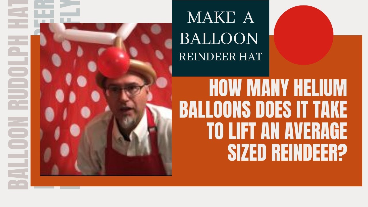 How to make Balloon Rudolph the Red Nosed Reindeer Hat, Learn STEM, Safety and about Helium