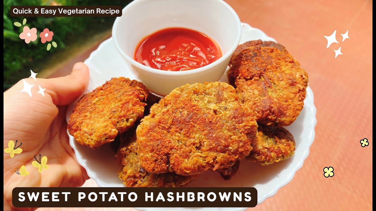 Easy Crispy Sweet Potato Hashbrowns at Home | No Deep Frying 🥔✨