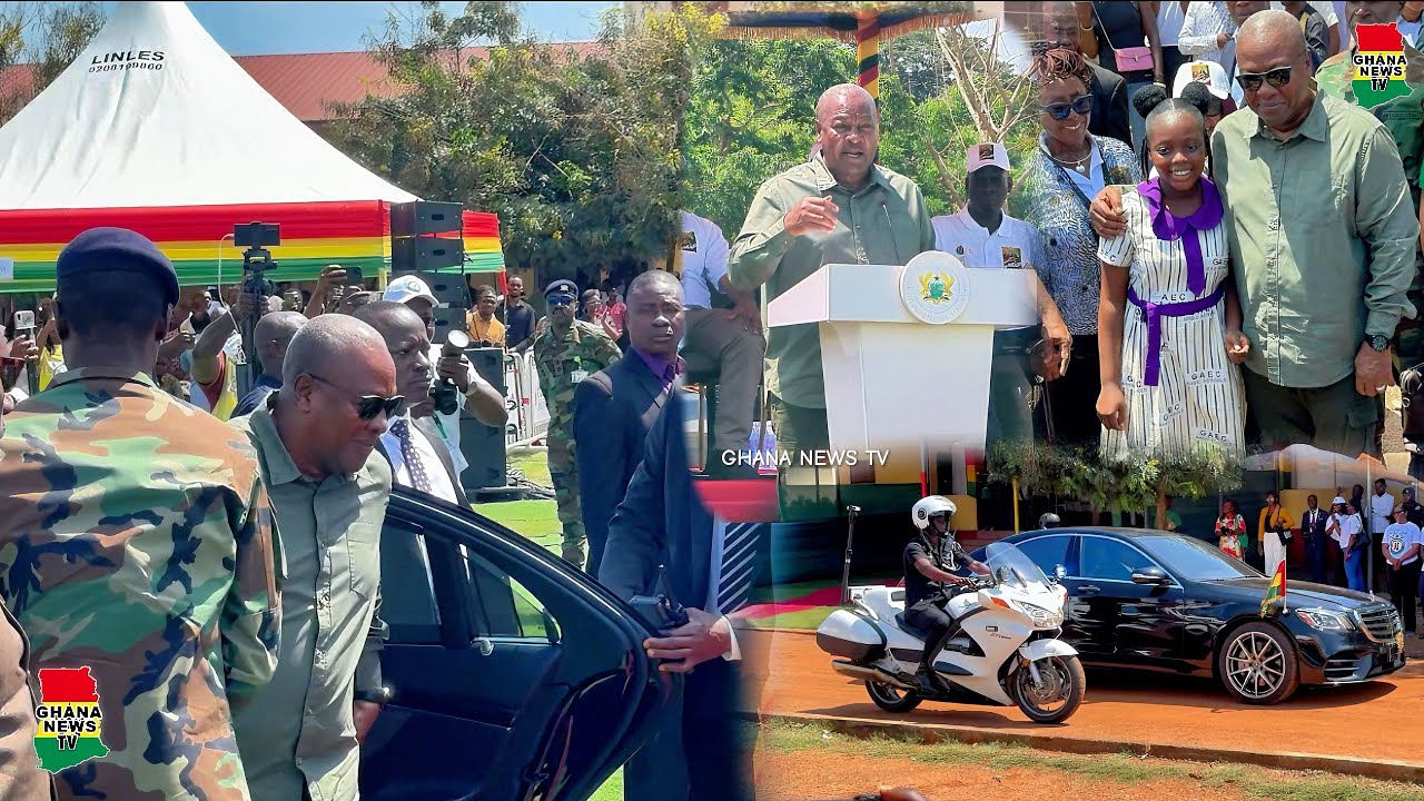 Prez Mahama arrives to celebrate World Environment Day &Promises to Ban Use of wood for school desks