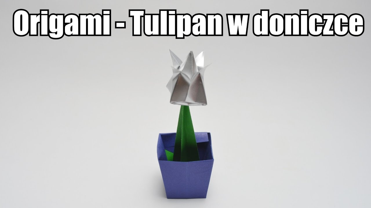 Origami - Tulipan w doniczce (na życzenie Zosi)