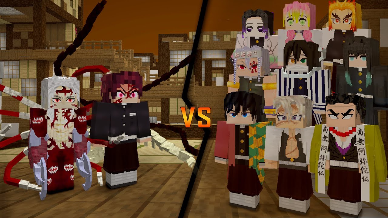 Demon Tanjiro and Muzan Vs All Hashira