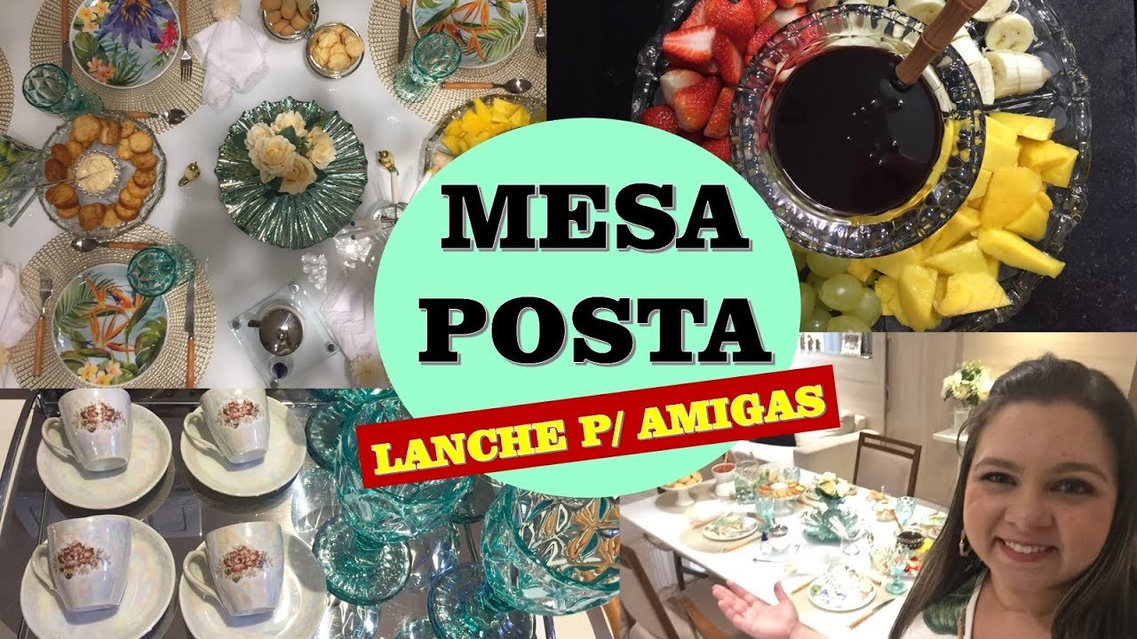 MESA POSTA PARA LANCHE ENTRE AMIGAS