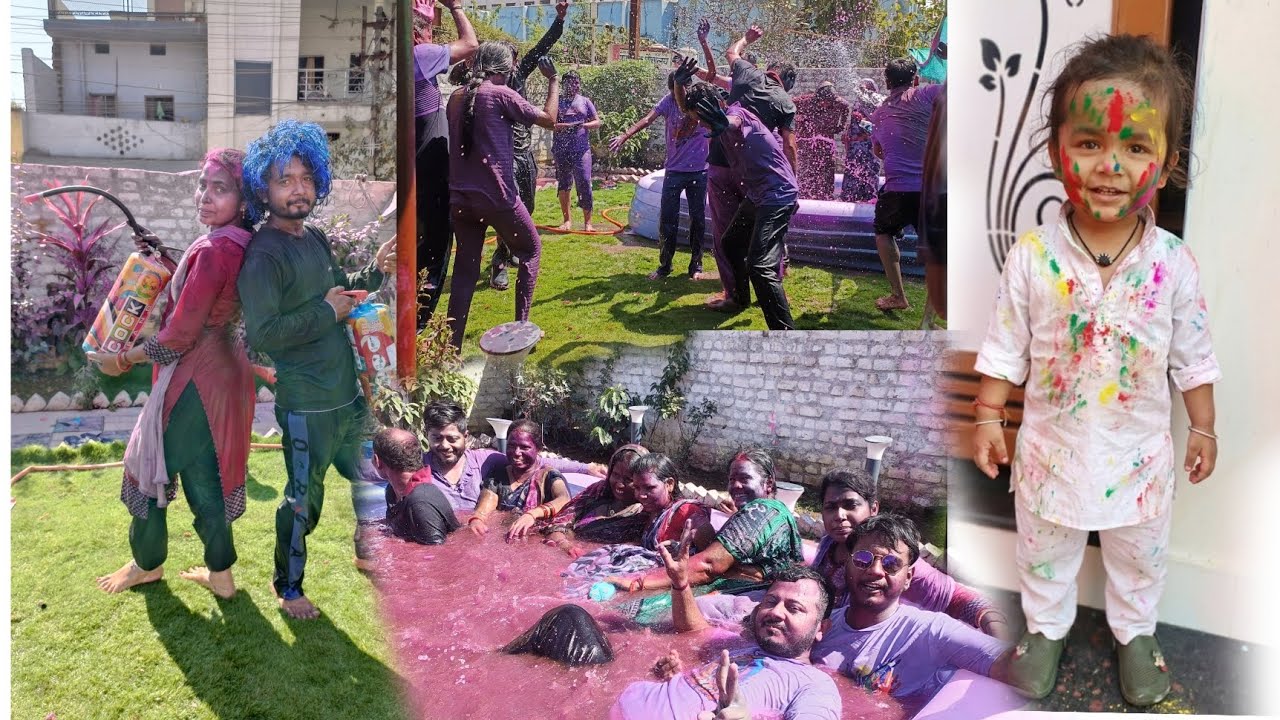होली तिहार🫟😁😊रंगों से भरा होली🤩😍🤗 ससुराल की होली 😁#holi #vlog #cgvlog #faimlyvlog #funny 