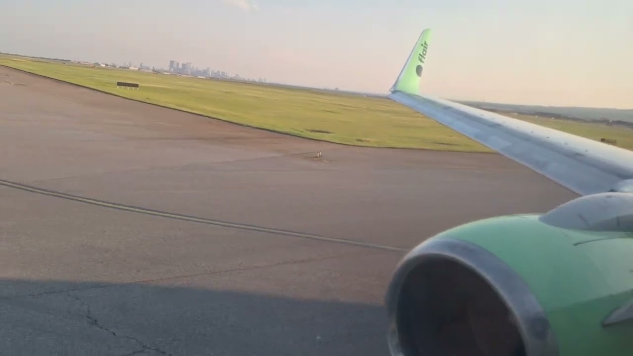 Flair Airlines Boeing 737-800 Pushback, Taxi & Takeoff at YYC + Approach & Landing at YXX