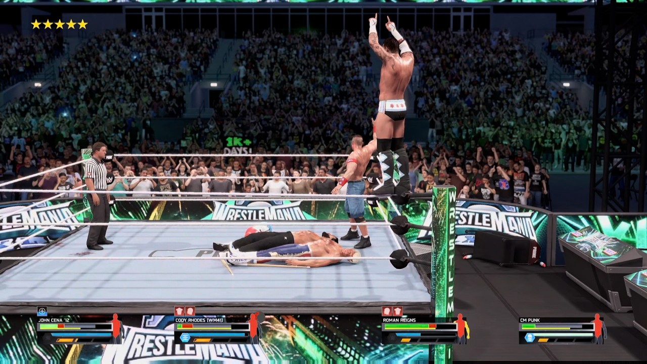 WWE 2K25 John Cena '13 vs Cody Rhodes vs Roman Reigns vs CM Punk GAMEPLAY