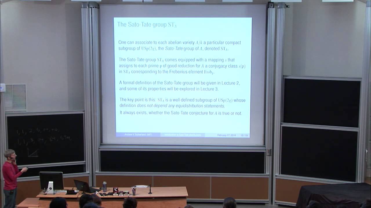 Andrew Sutherland: Introduction to Sato-Tate distributions