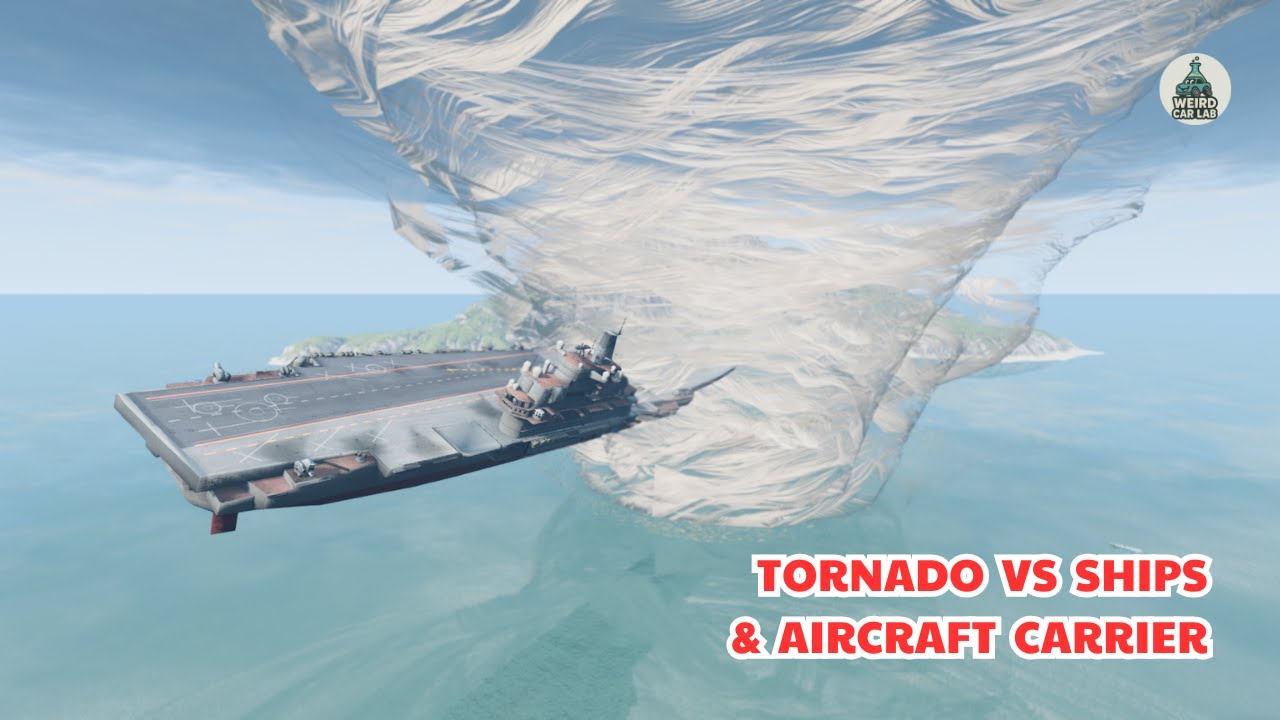 Tornado vs Ships & Aircraft Carrier – BeamNG.drive