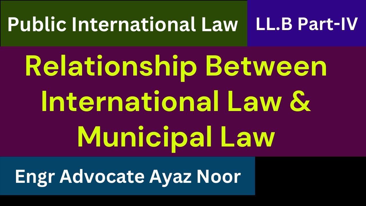 Relationship Between International Law and Municipal Law || Engr Advocate Ayaz Noor