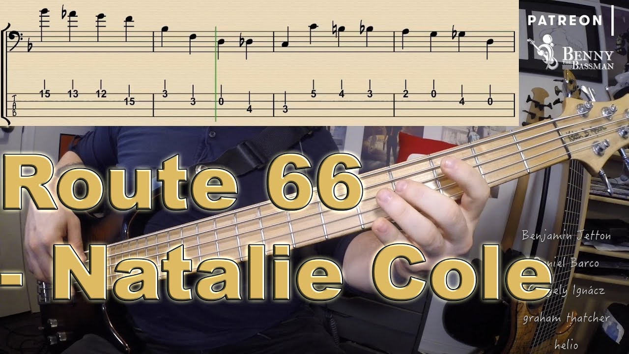Natalie Cole - Route 66 [BASS COVER] - with notation and tabs