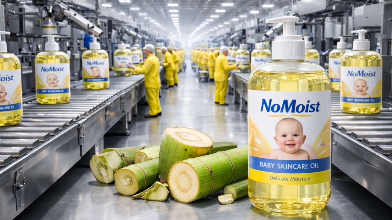 How Baby Oil is made From Banana Stem in Factory: Full Production