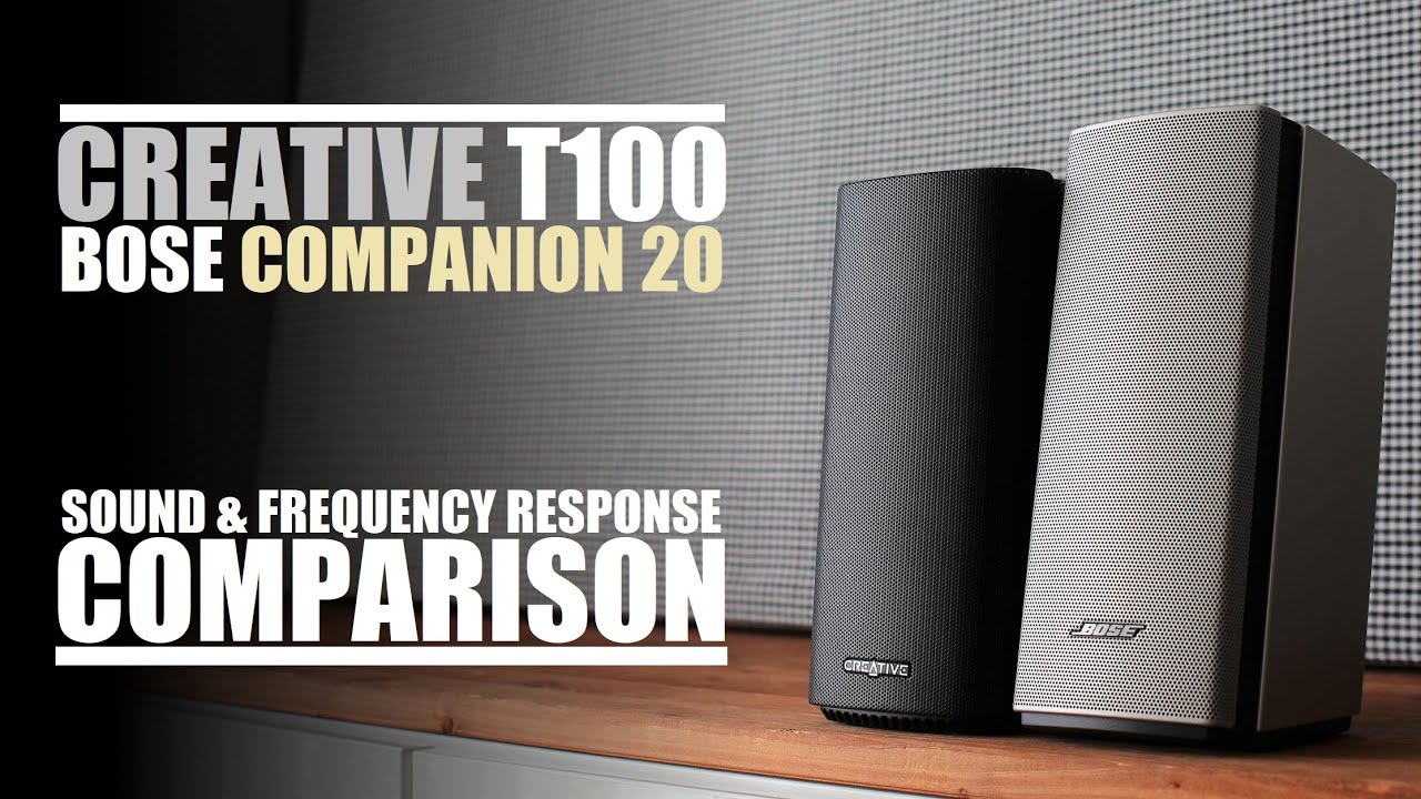 Creative T100  vs  Bose Companion 20  ||  Sound & Frequency Response Comparison