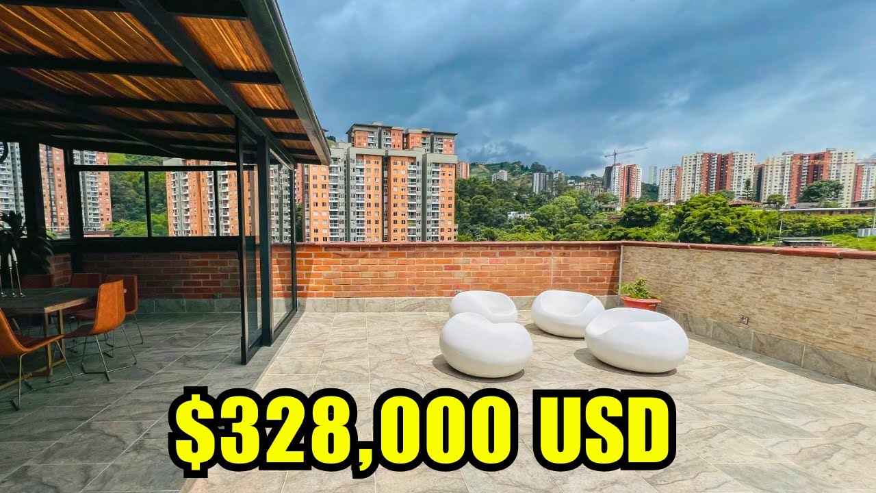 328 000 долларов США: тур по пентхаусу Envigado | 5 спален, 2 террасы