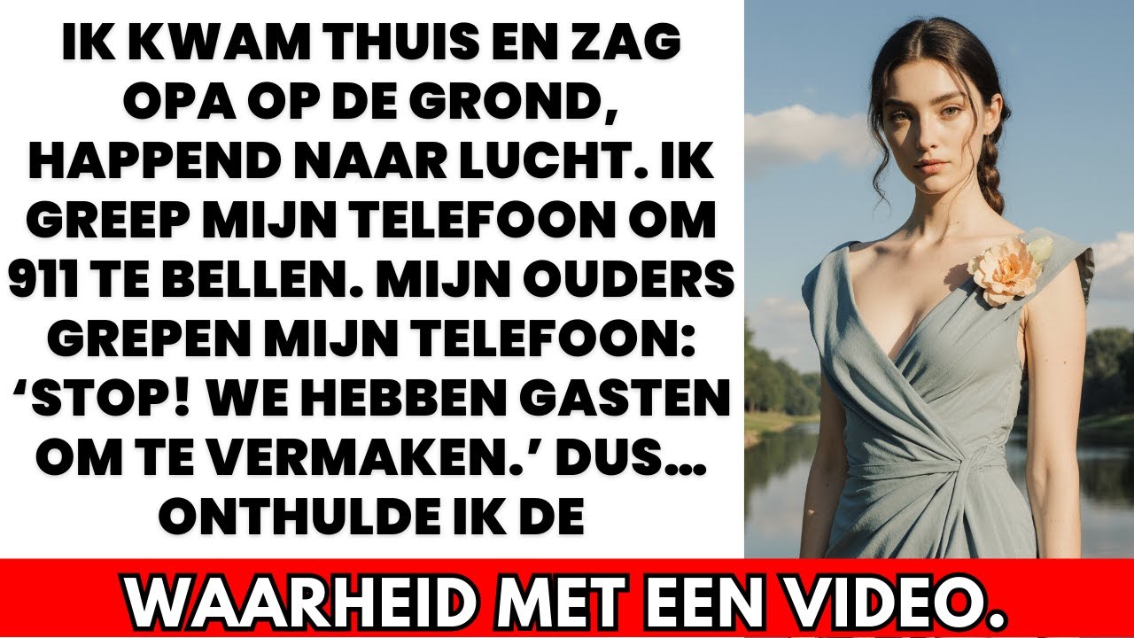 Ik kwam thuis, vond opa bijna zonder adem — mijn ouders: ‘We hebben gasten.